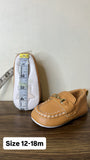 Giggles brown loafer infant shoes