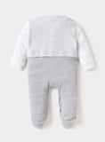Giggles grey coat & bow sleepsuit