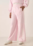Kappa solid pink fleece cropped shirt & flared pants (winter)