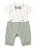 Giggles boys bow formal dungaree (set of 2)