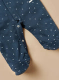 Giggles navy bow formal sleepsuit