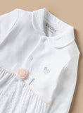 Giggles flower chickenkari white formal sleepsuit