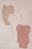 Juniors pink breathable fullsleeves bodysuits (Pack of 3)