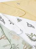 Juniors Dinosaur printed bandana bib (set of 3)