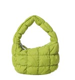 Quilted green handbag