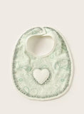 Giggles textured heart bib