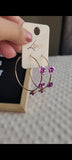 Lovisa purple flower hoop earrings (Jewellery)