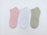 Juniors bamboo colourful ankle socks (pack of 3)