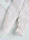 Giggles beige checkered sleepsuit