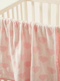 Juniors all over pink heart blanket