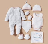 Juniors solid white & pink starter set (set of 8)