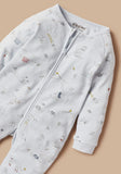 Giggles animals printed zipped sleepsuit