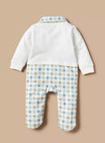 Giggles Multi Colored Checkered Colorblock Formal Sleepsuit (Winter)