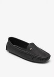 Florabella ladies black leather loafers (box packaging)