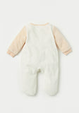 Juniors beige & white zipped sleepsuit (Winter)