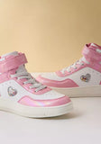 Max heart embossed pink colorblock shoes