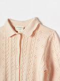Juniors beige knitted button down cardigan (Winter)